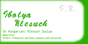 ibolya mlesuch business card